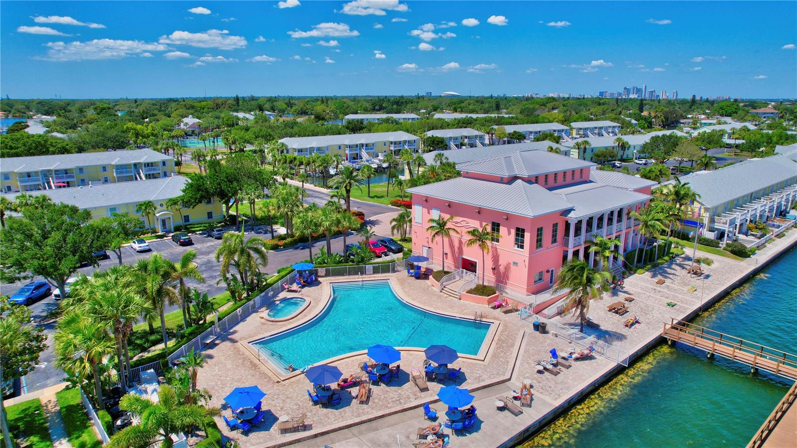 Resort like pool and clubhouse