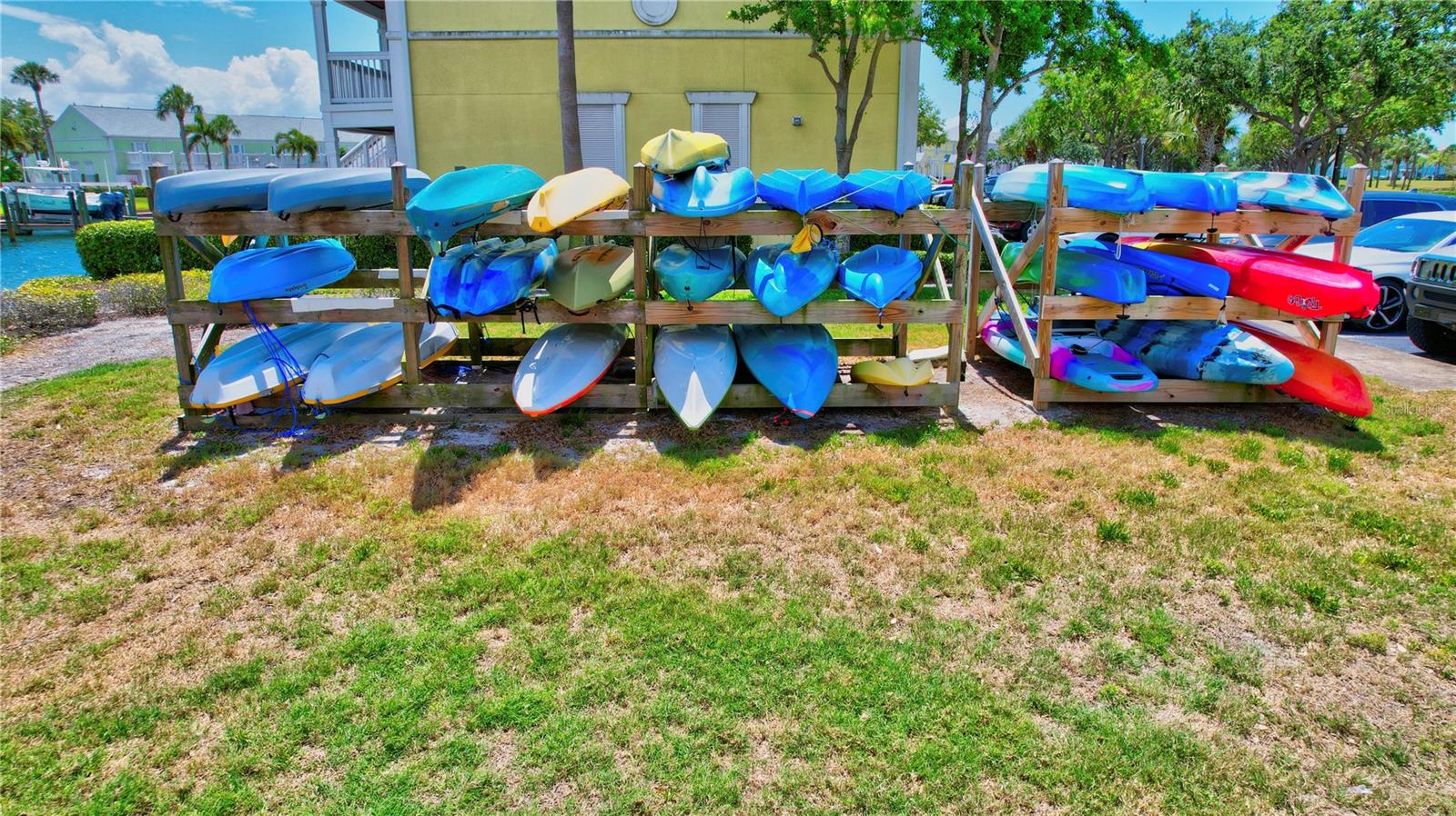 Kayak and Paddleboard storage. There are several in the community and one close by