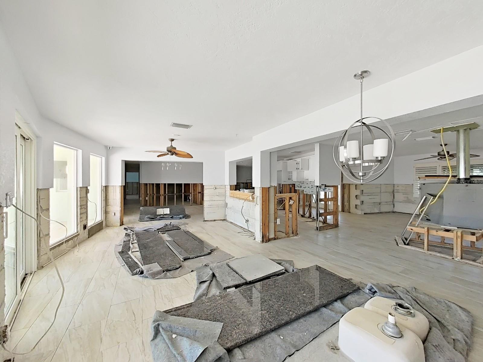 space in dinning area