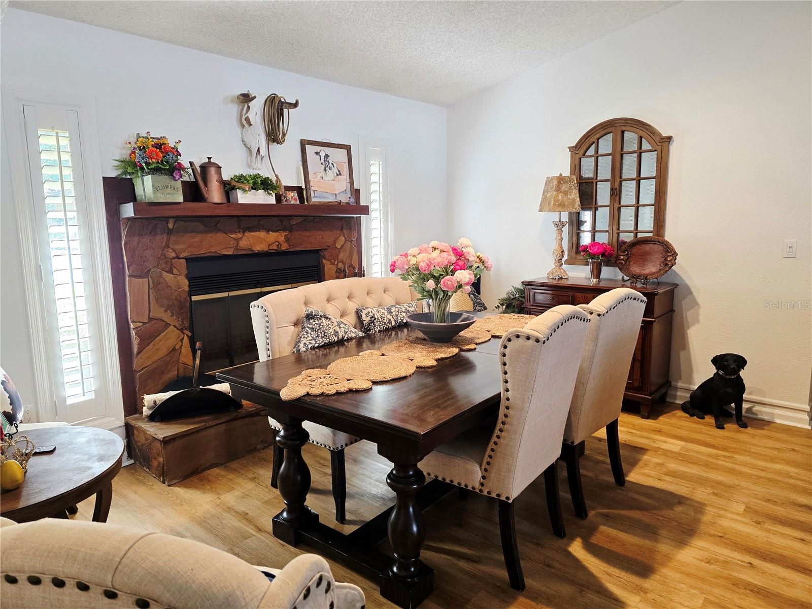 Dining/Living Room Combo w/fireplace