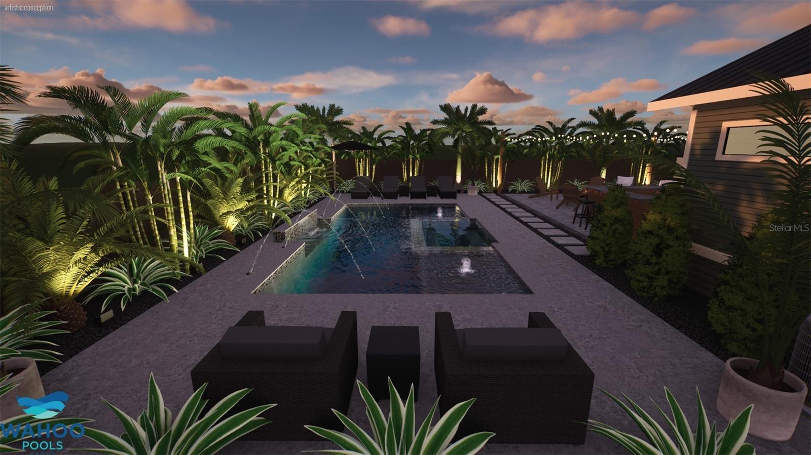 pool rendering for 117 W Fern