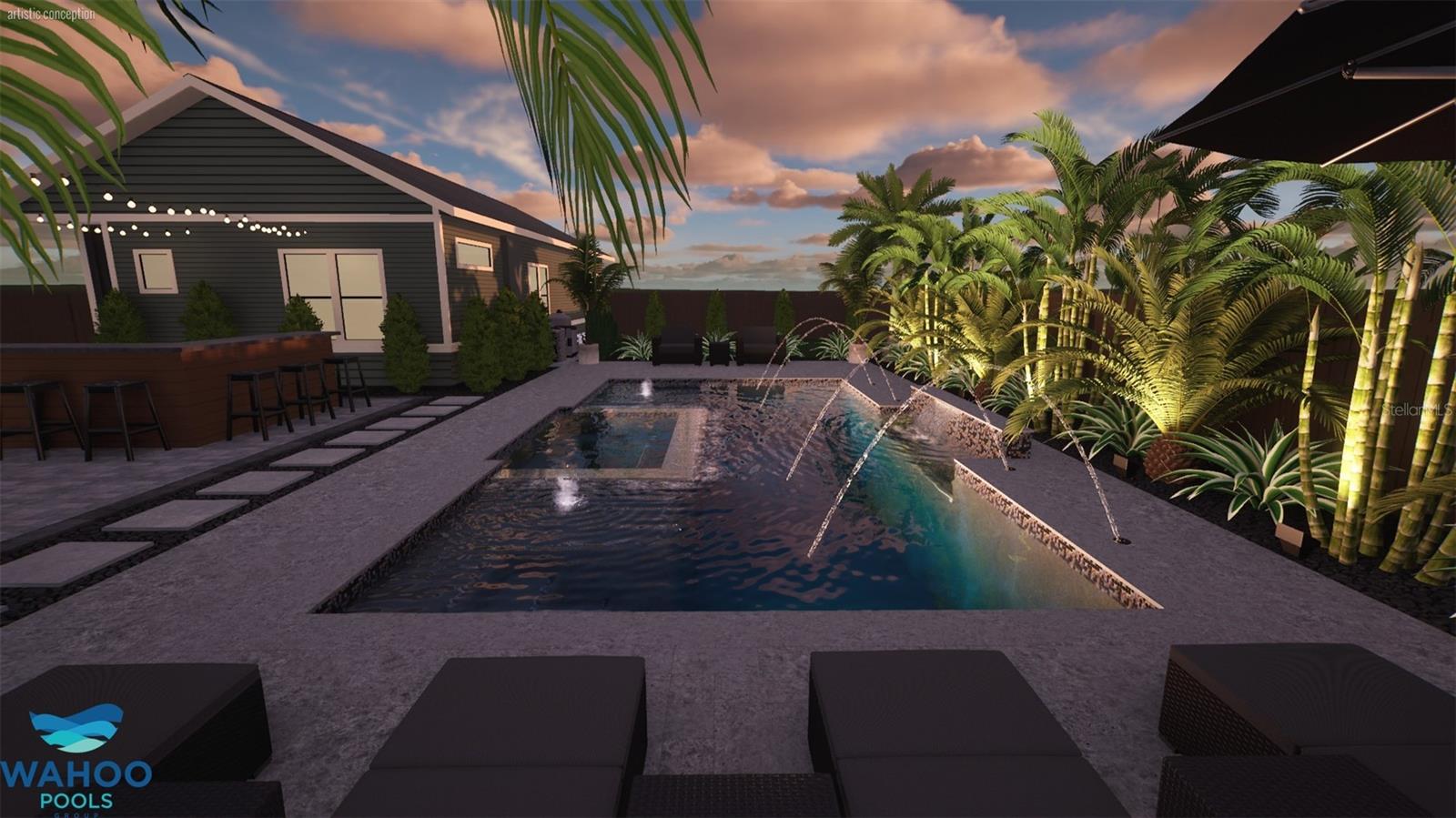 pool rendering for 117 W Fern