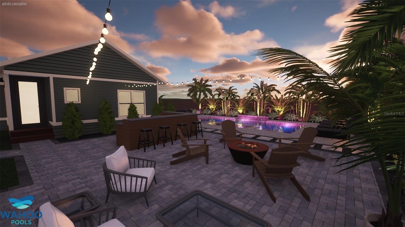 pool rendering for 117 W Fern