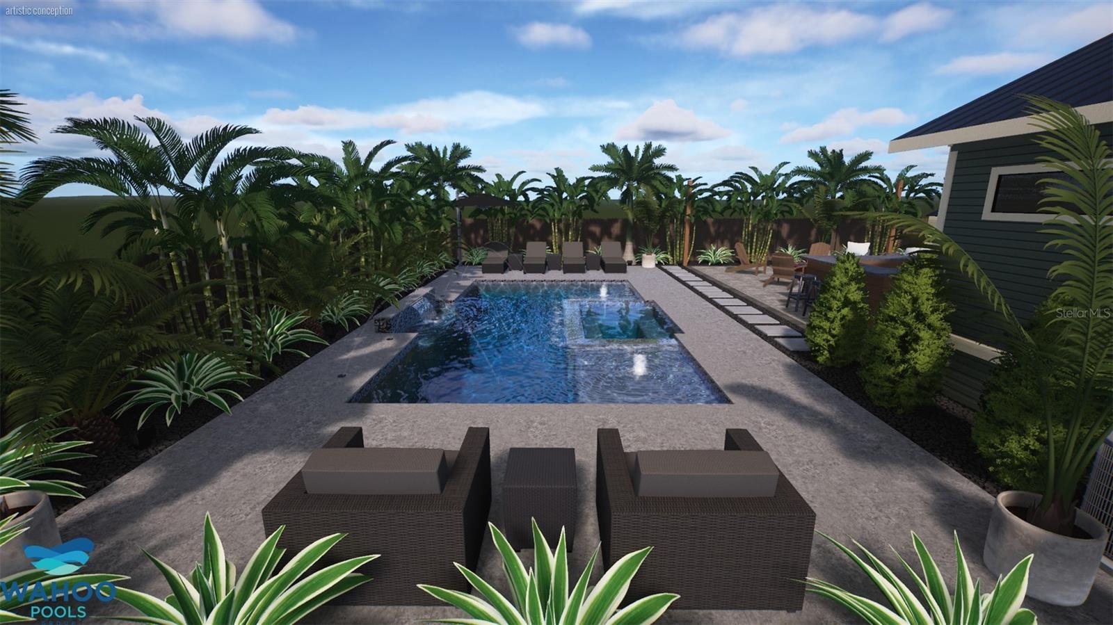 pool rendering for 117 W Fern