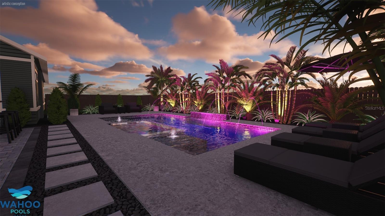 pool rendering for 117 W Fern