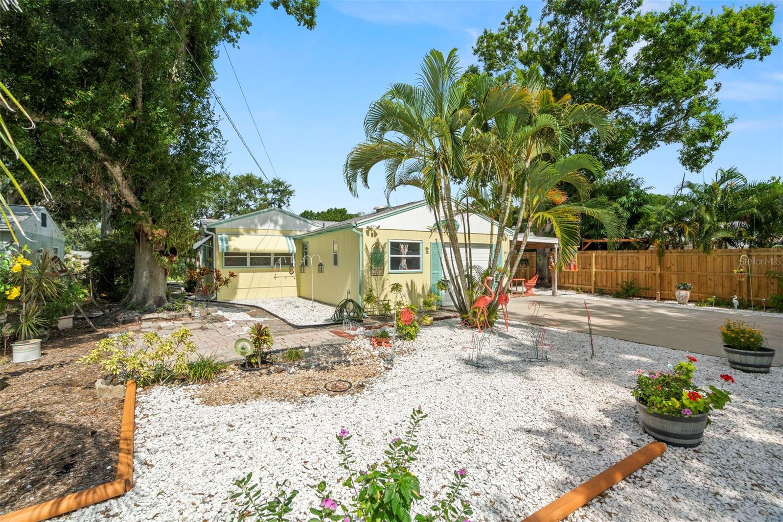 Backyard with coveted alley access.
