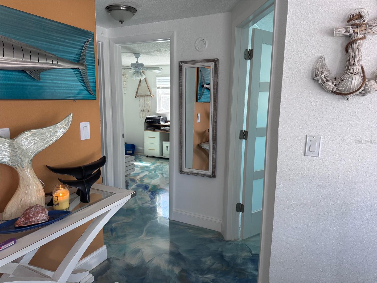 view to 2 of the bedrooms
