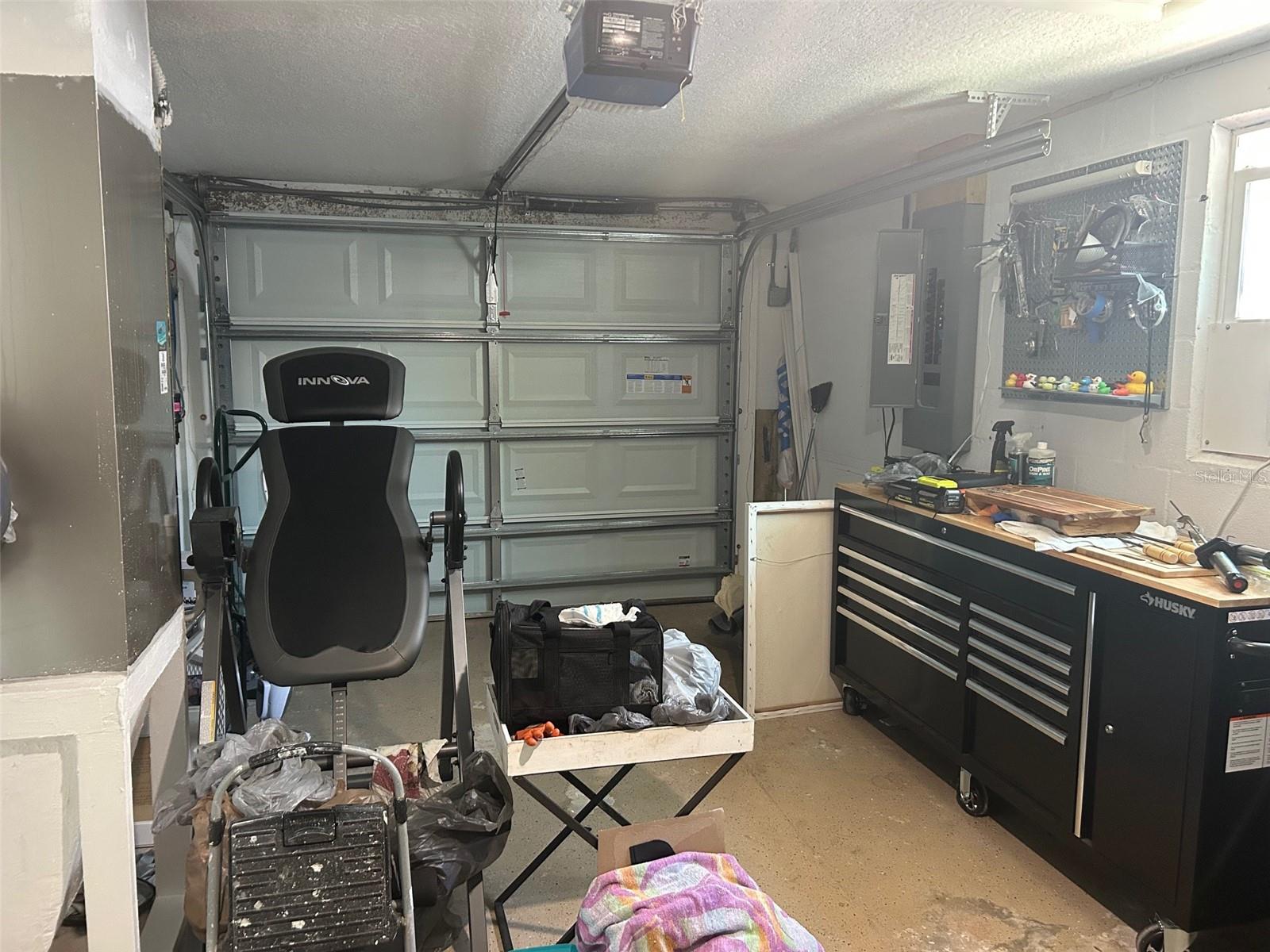 garage with new garage storm door