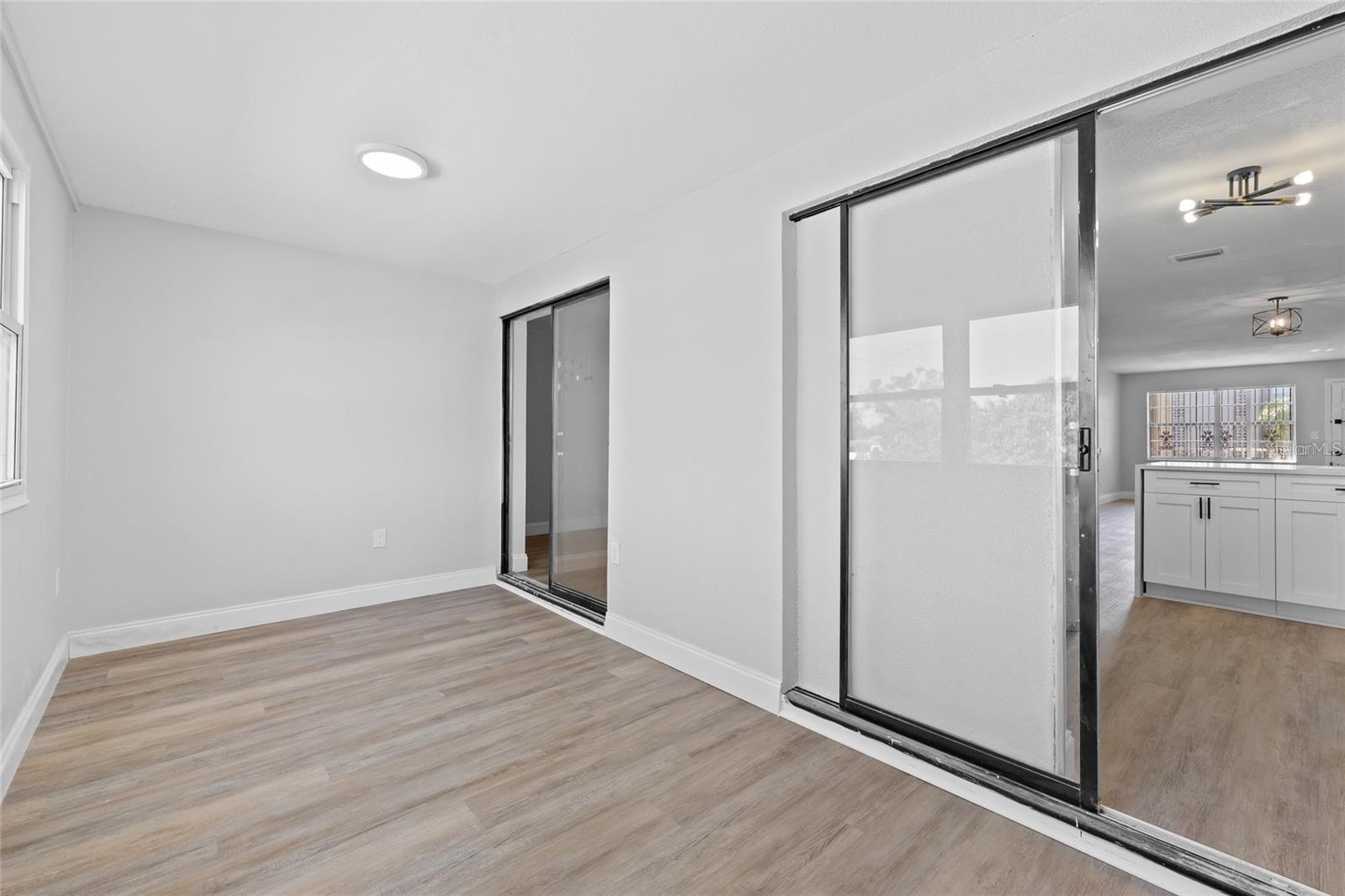 Enclosed sunroom. May use as a dining area or office space.