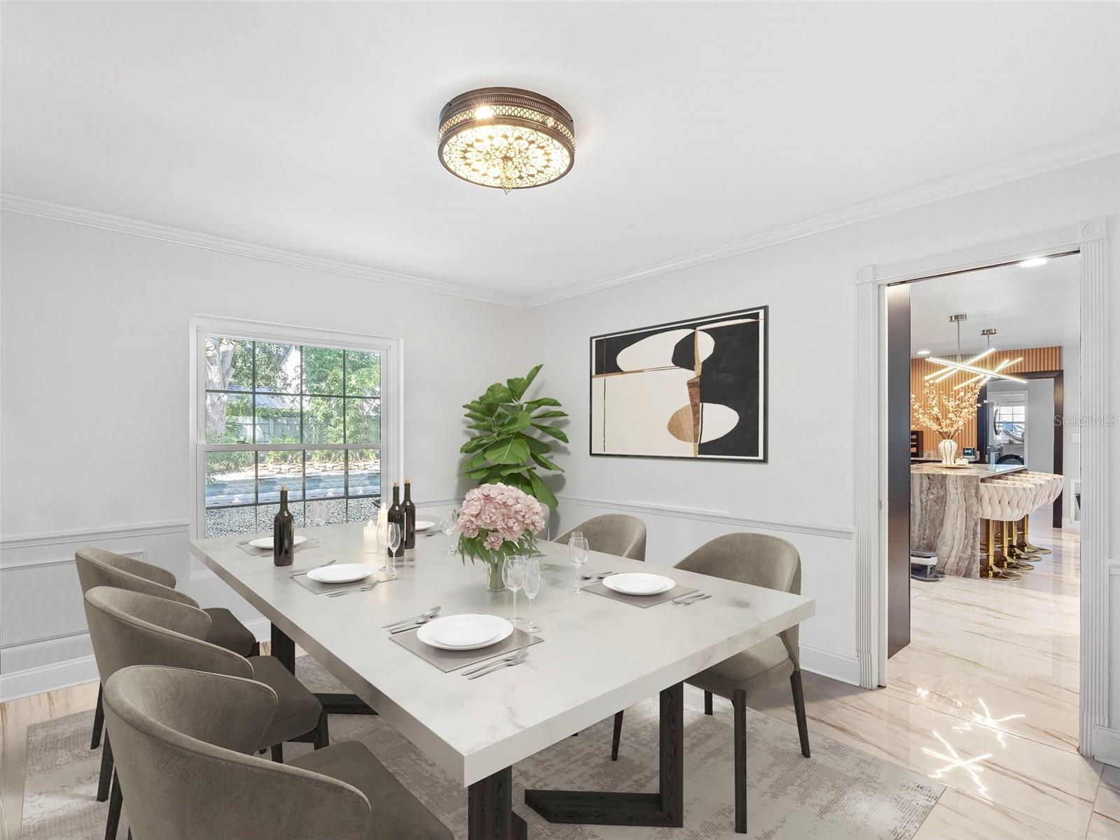 Virtual Stage for a Dinning room