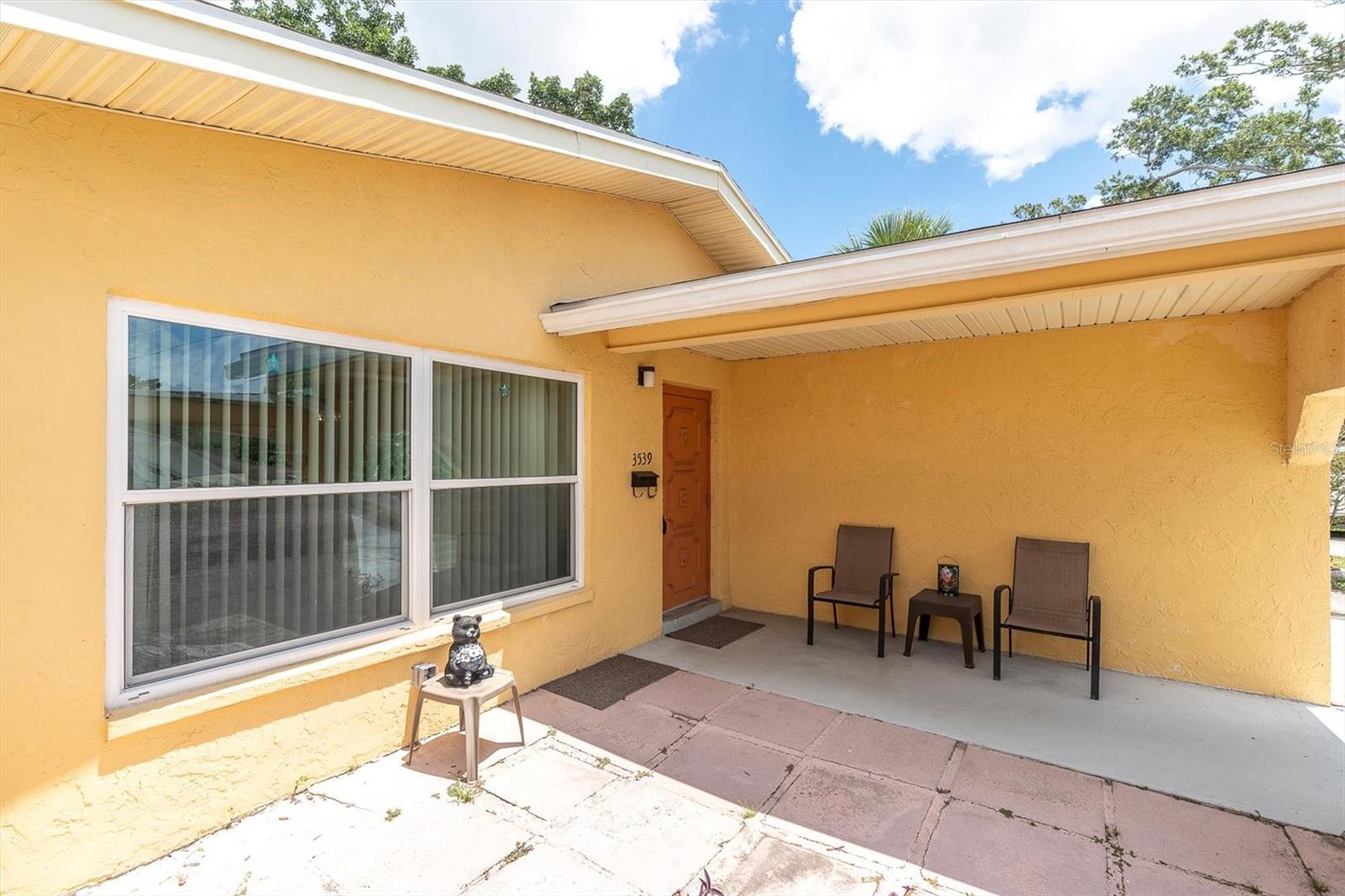 Front patio and front door