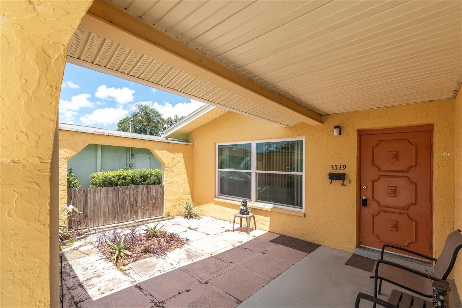 Front door and front patio
