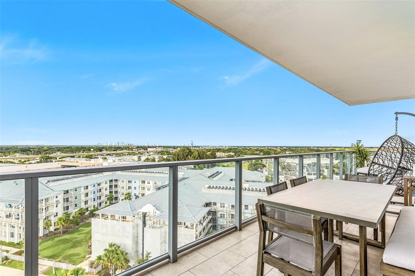 Balcony Tampa Downtown Skyline