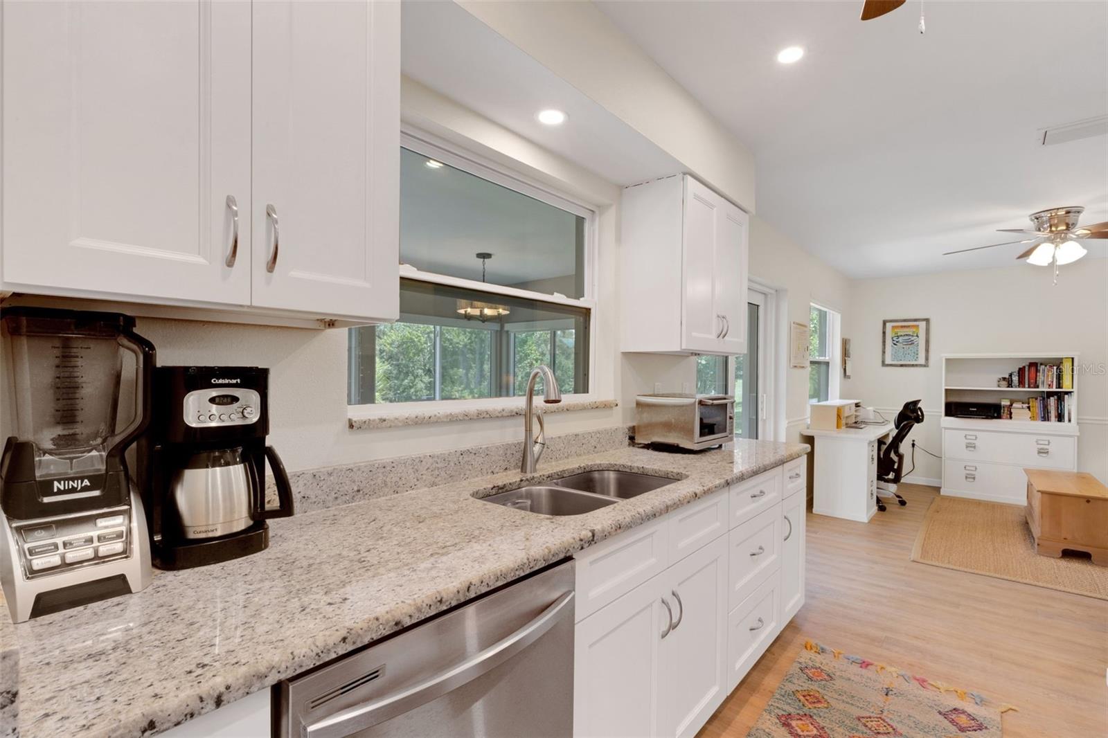 Granite countertops, Shaker cabinets
