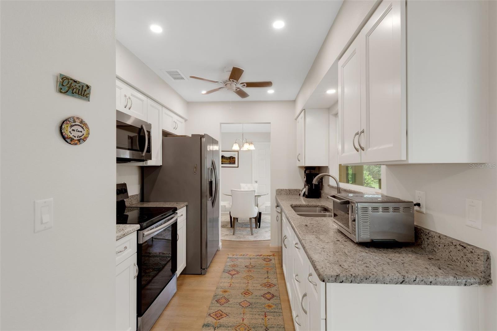 Recessed lighting in kitchen