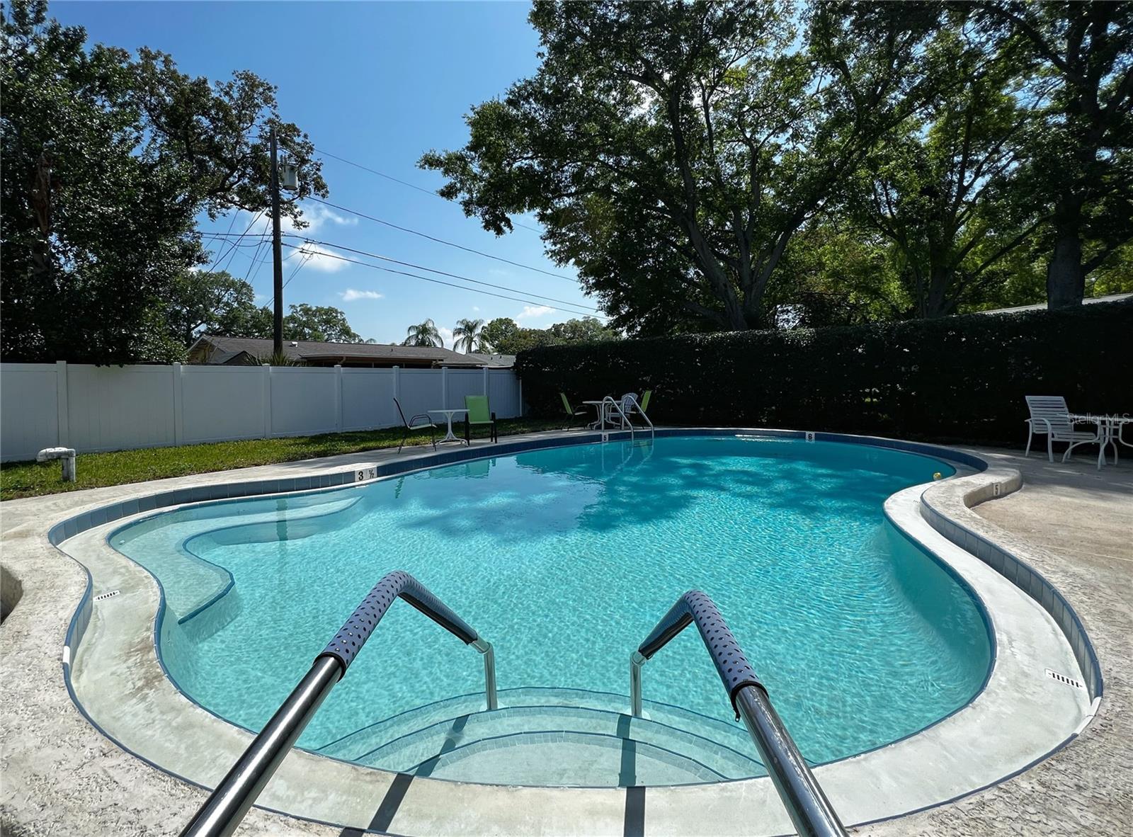 View of the heated pool at the complex.