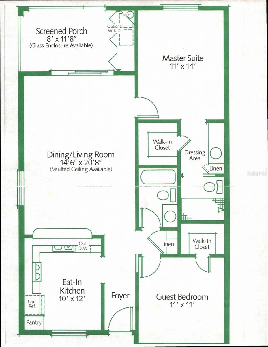 Floor plan from when the complex was built.