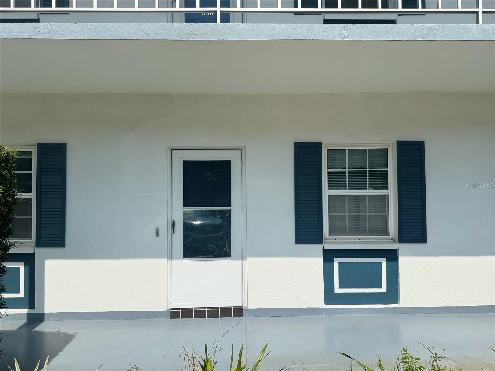 Front entry with parking space right in front of the door