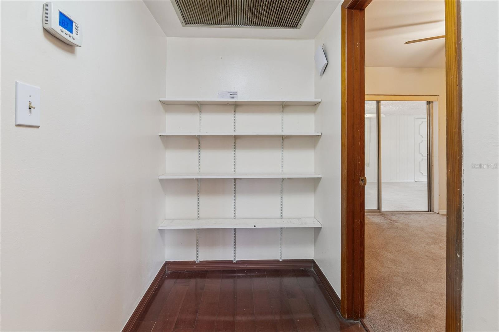 Built in book shelf 3rd room to right