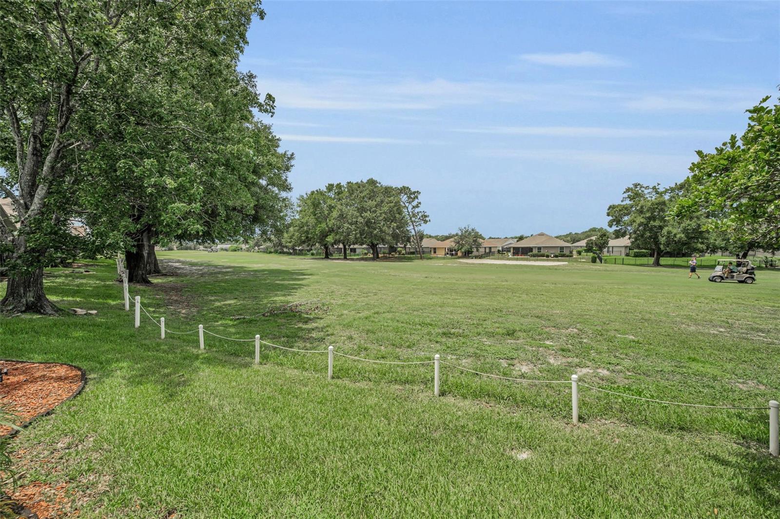 Backyard with golf course view