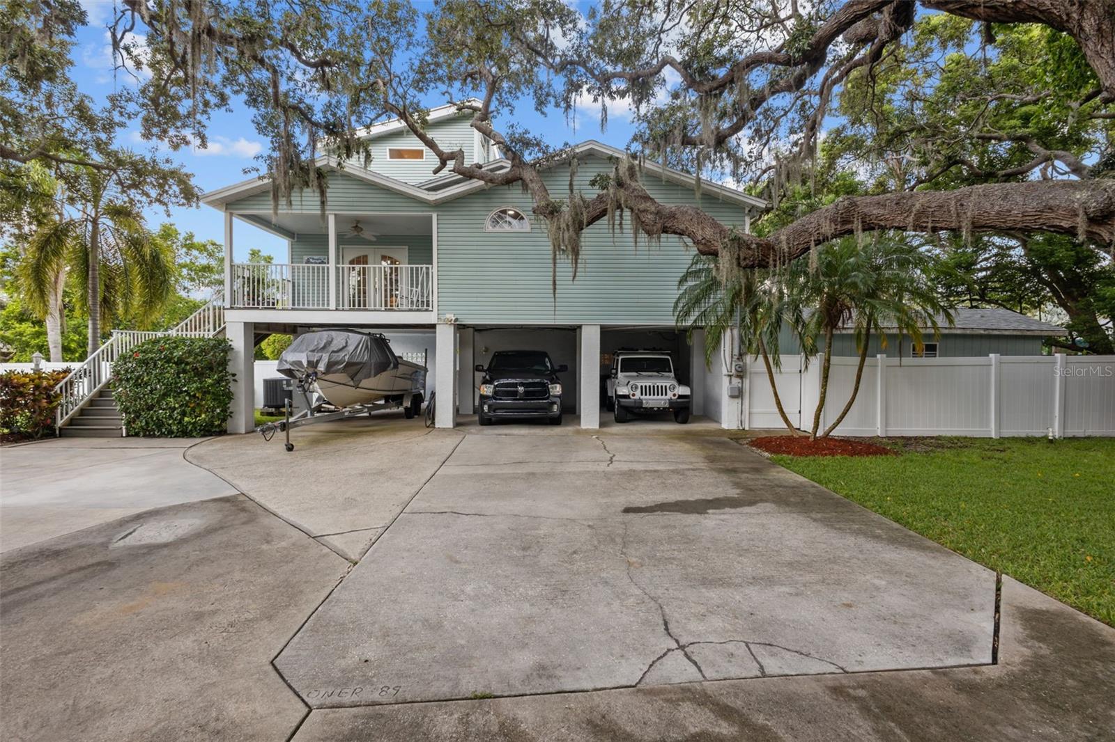 Parking under home driveway space