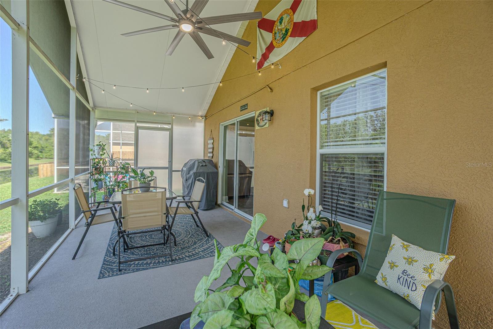 Large enough for sitting area and firepit!