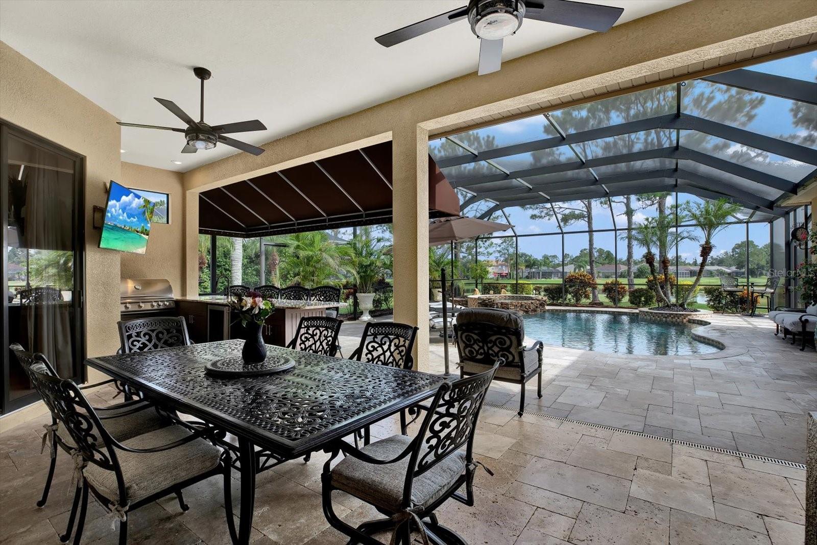 Eating area on patio