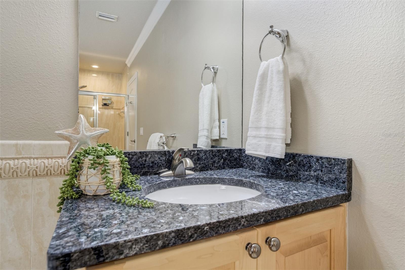 Primary bath with dual vanities