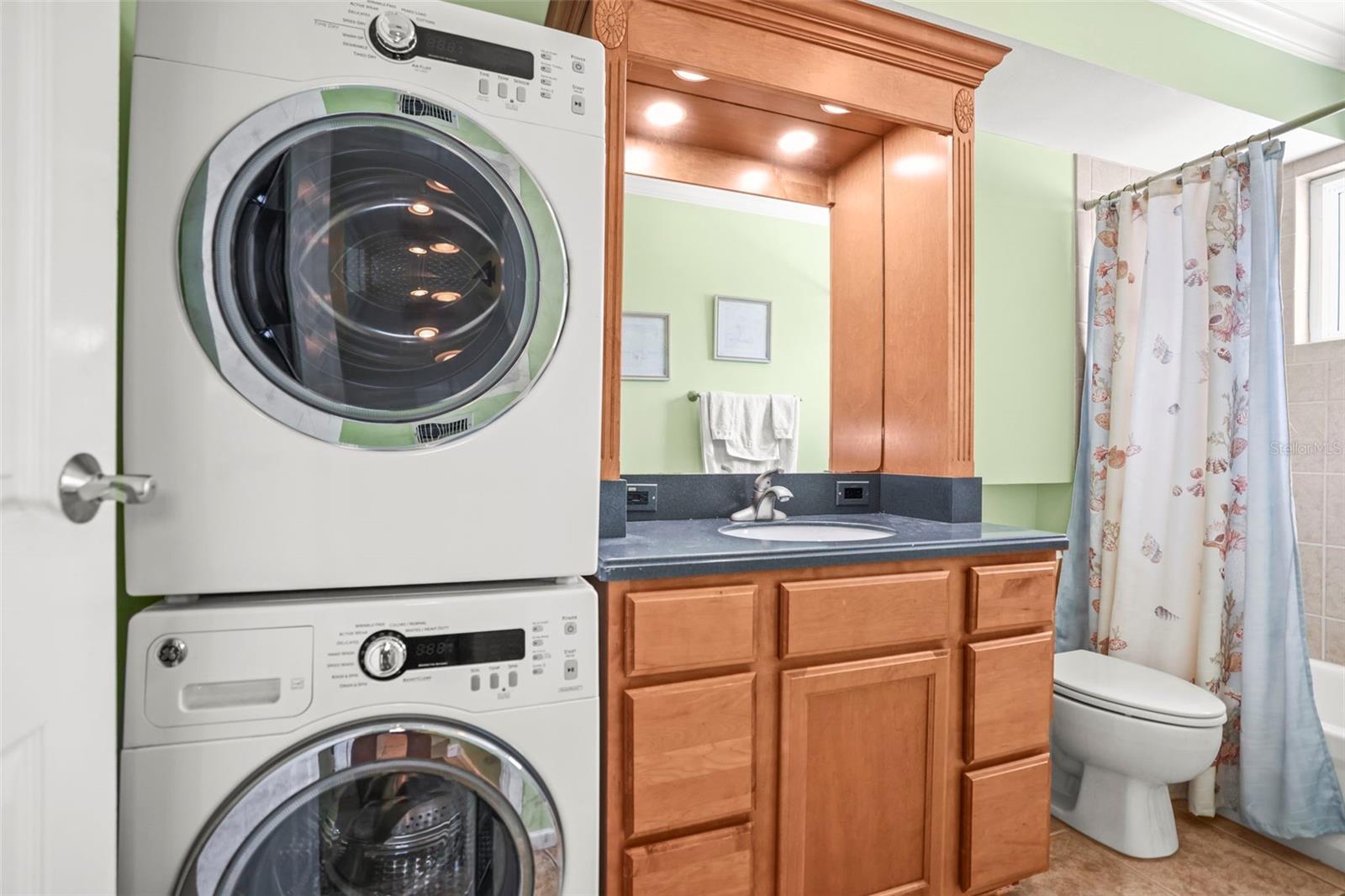 Guest Bath with Laundry Center