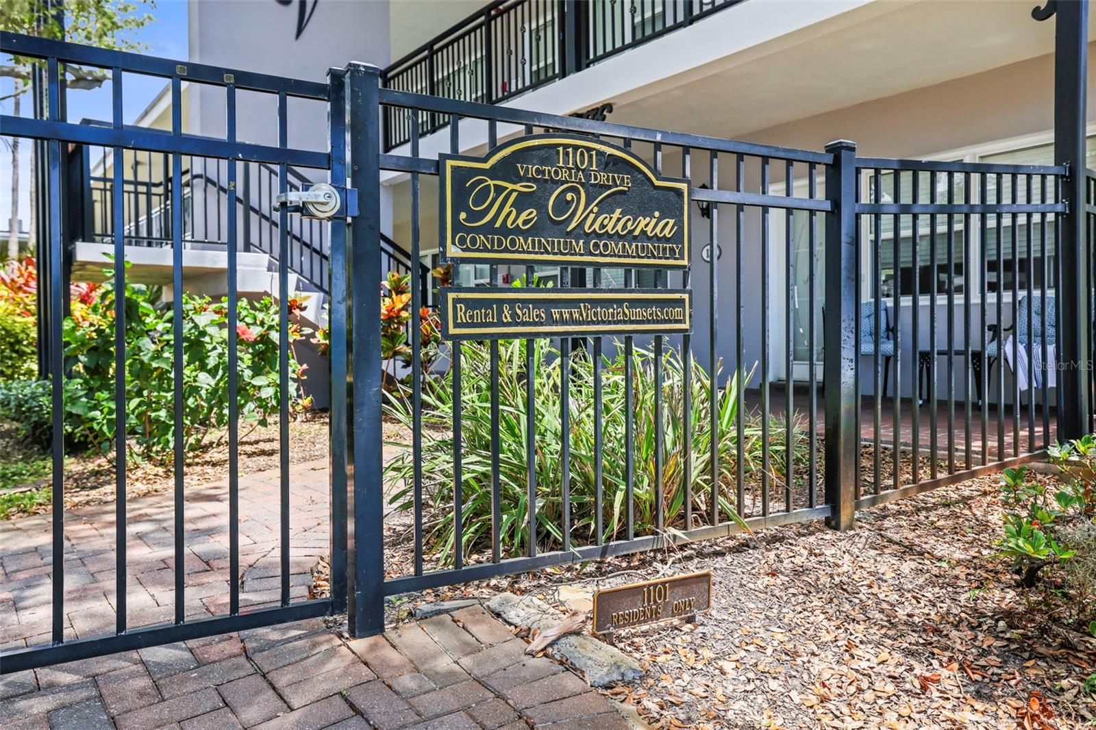 Gated Entry facing prestigious Victoria Drive and the Intracoastal