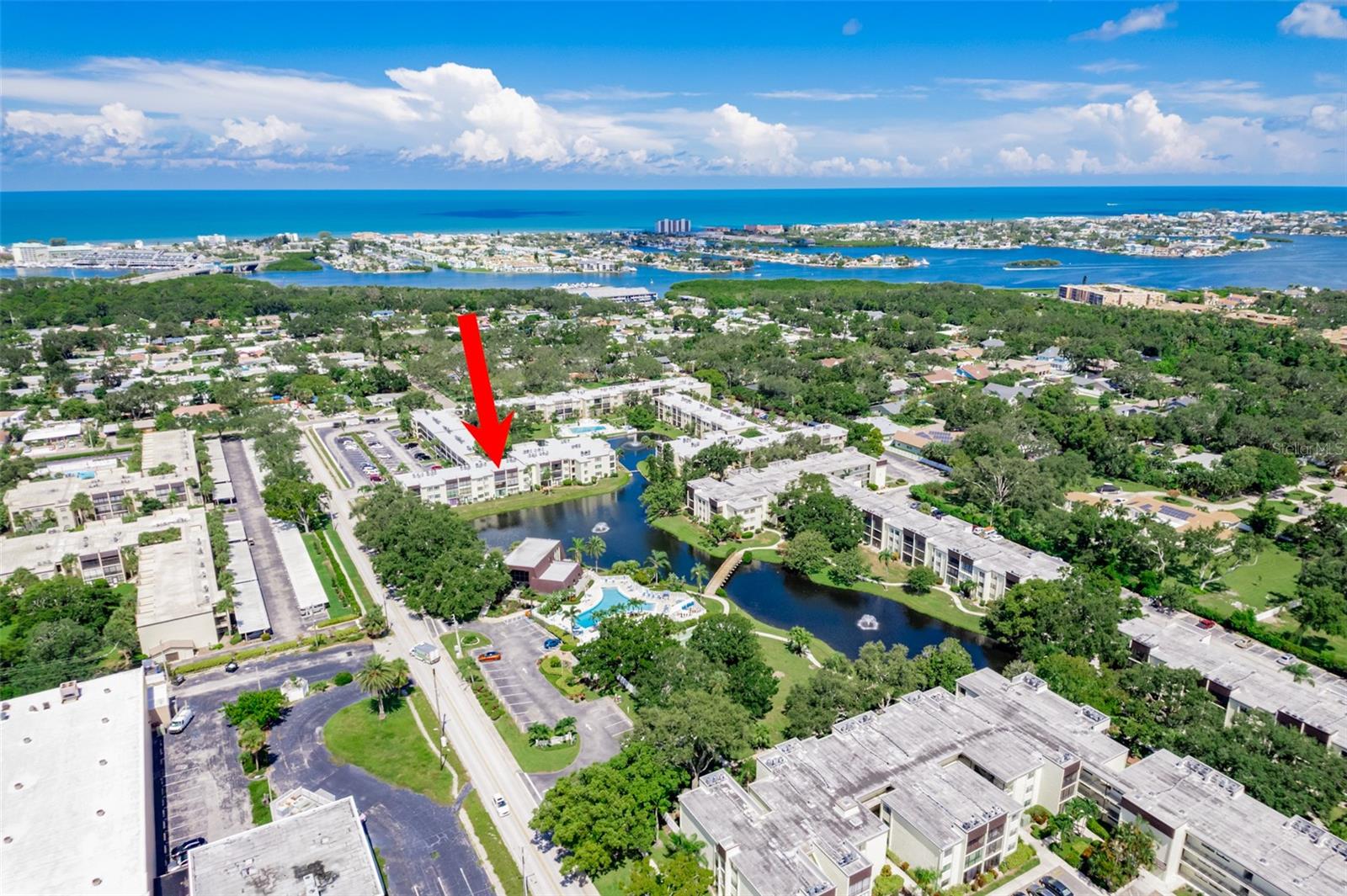 Aerial view of complex