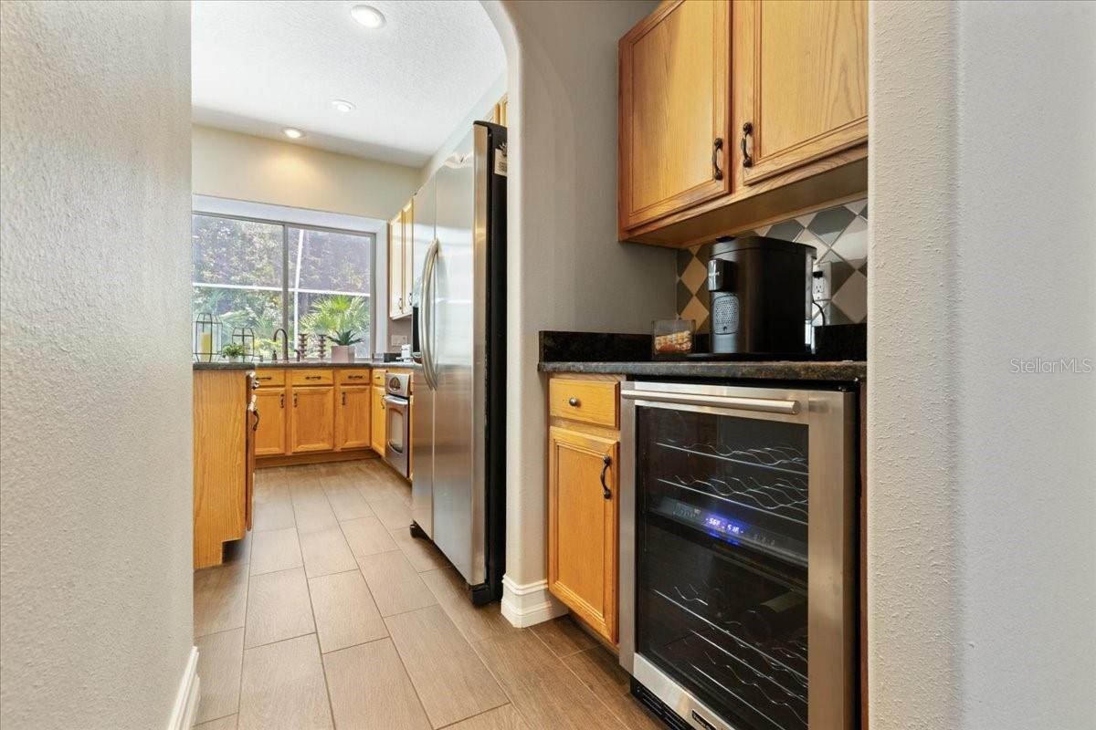 Coffee/ Wine Bar Connecting to Dining Room