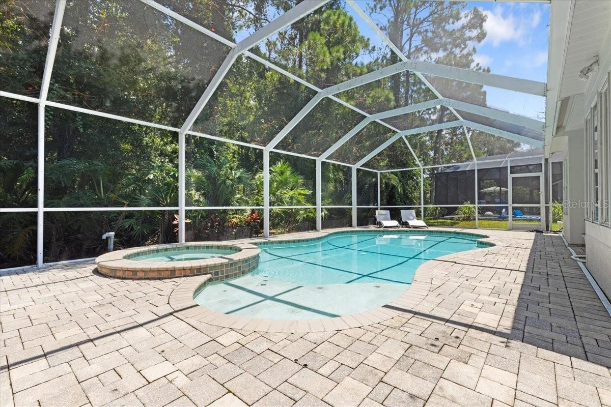 Screened in Pool and Spa