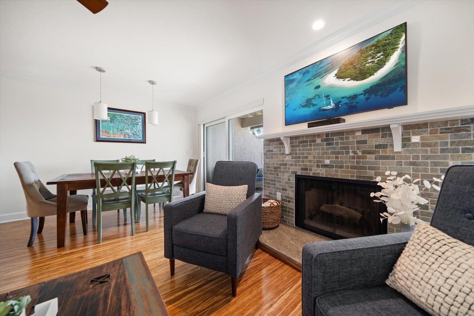Contemporary flair -inviting surroundings.