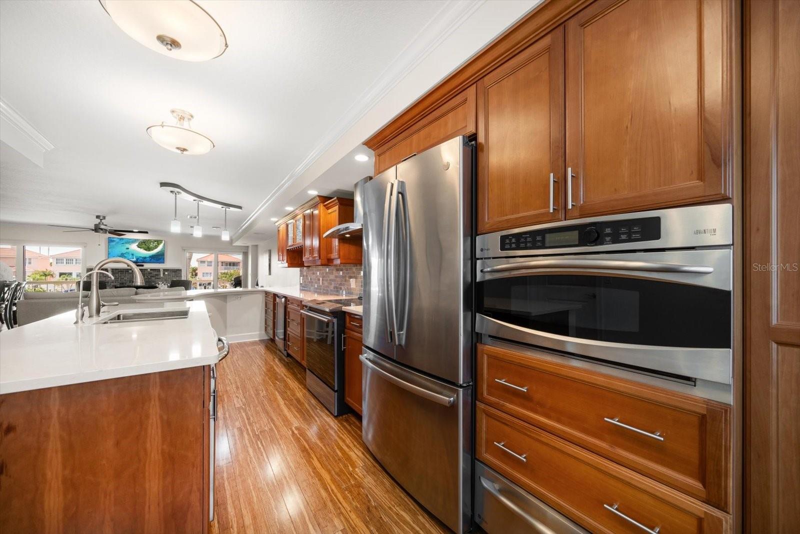 Fully equipped kitchen with top of the line appliances, gorgeous cabinetry and finishes sure to impress the fussiest chef!