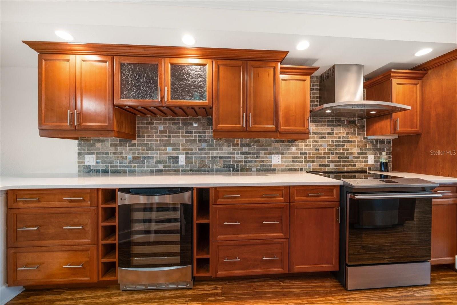Fine finishes found throughout the kitchen with high-end appliances & custom cabinetry.