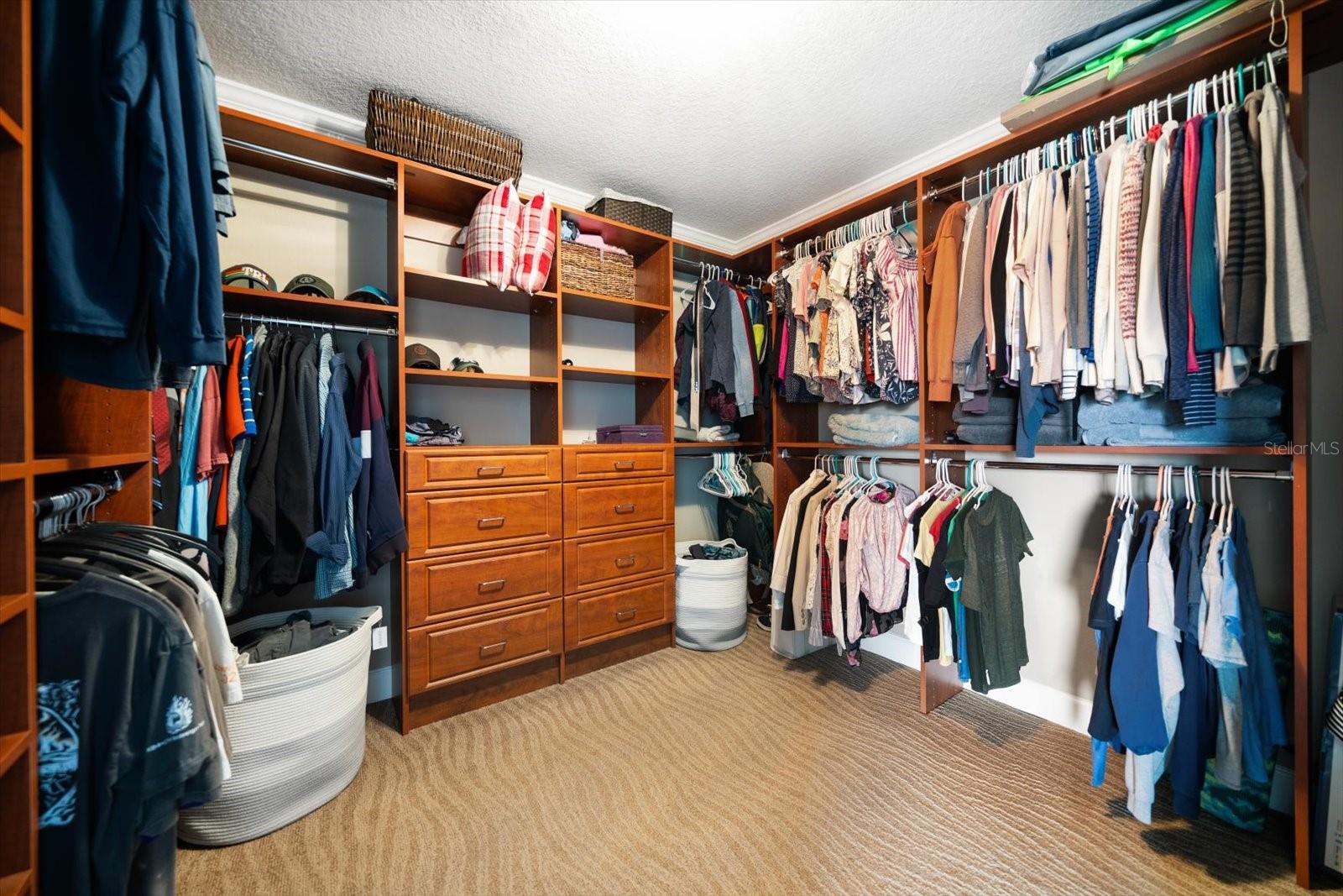 Custom built-in found in spacious walk-in closet.