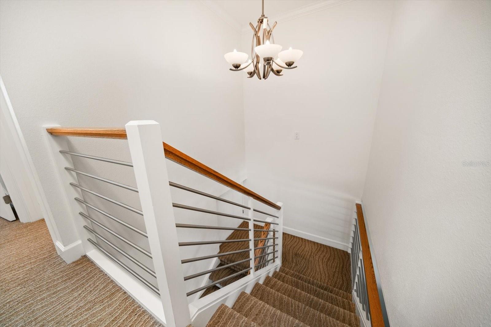 Attractive stair railing