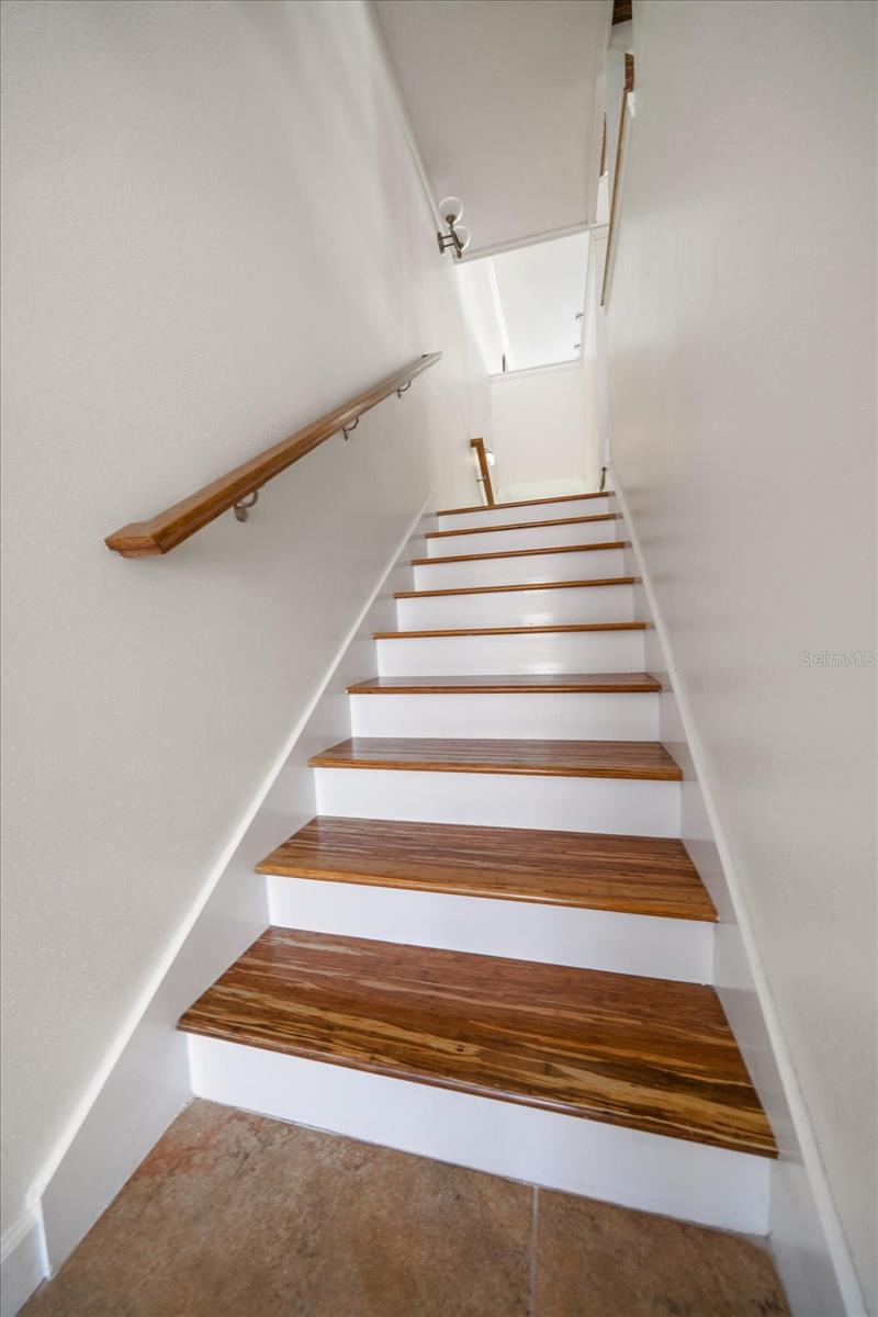 Staircase leading to bonus area on ground level