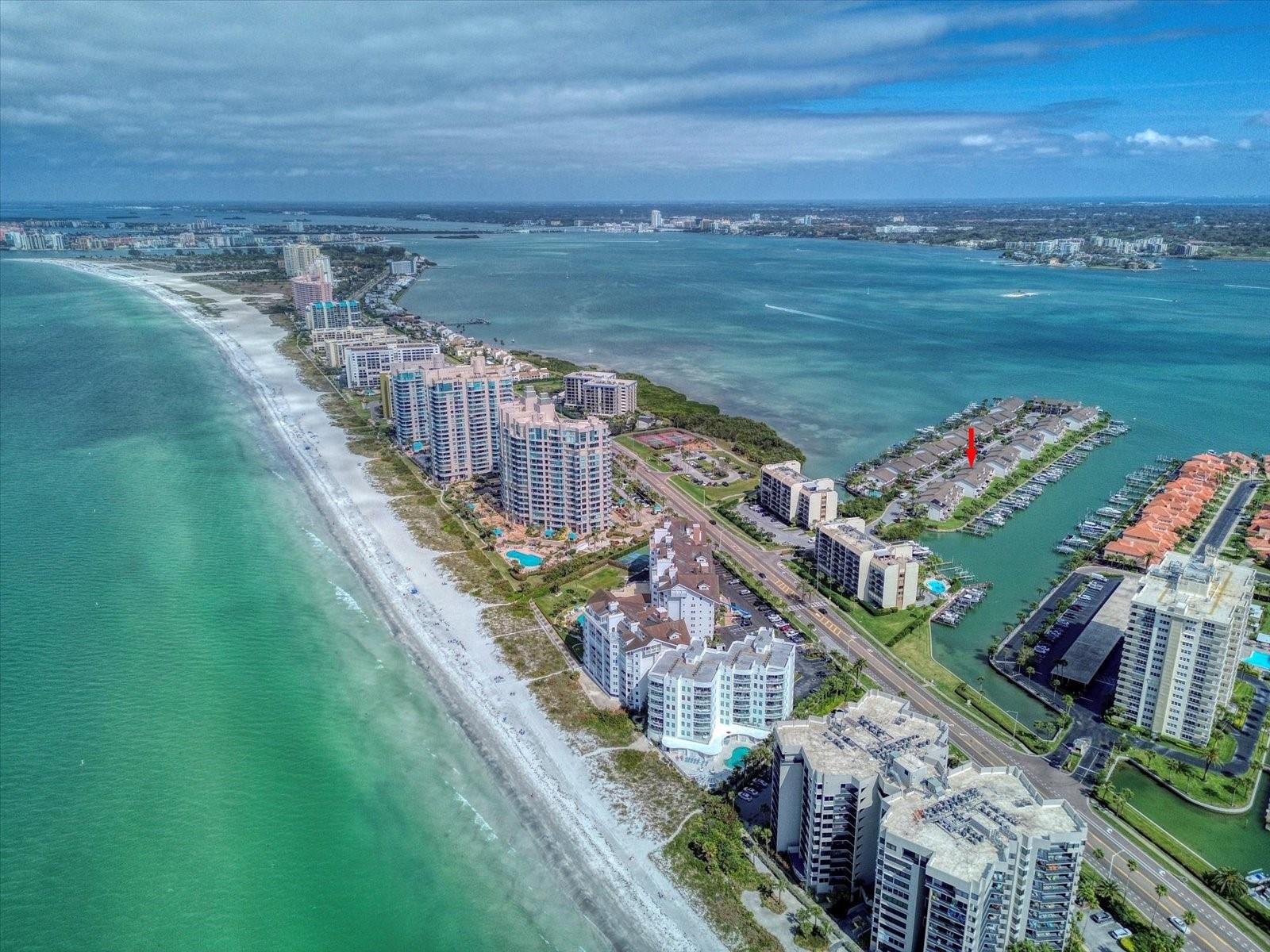 Premier location just a short drive to Clearwater Beach and steps to miles of sugar white sandy beaches!