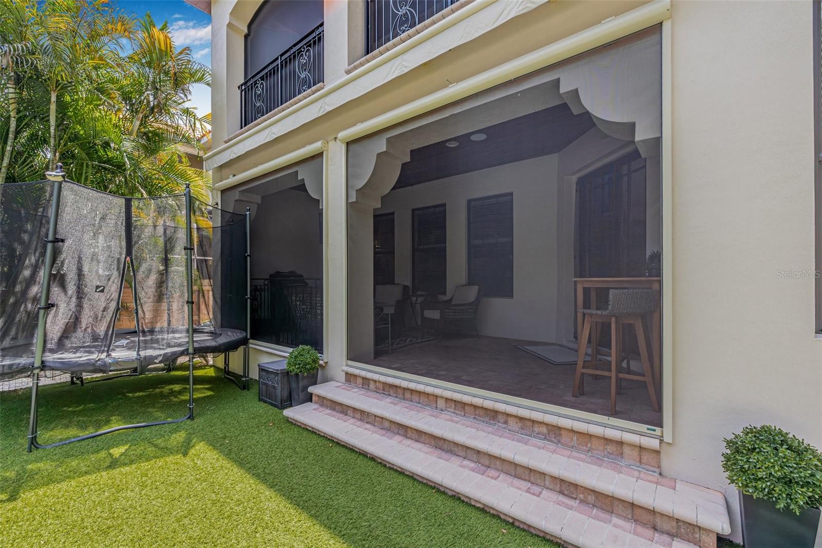 Remote Screens On First Floor Covered Porch