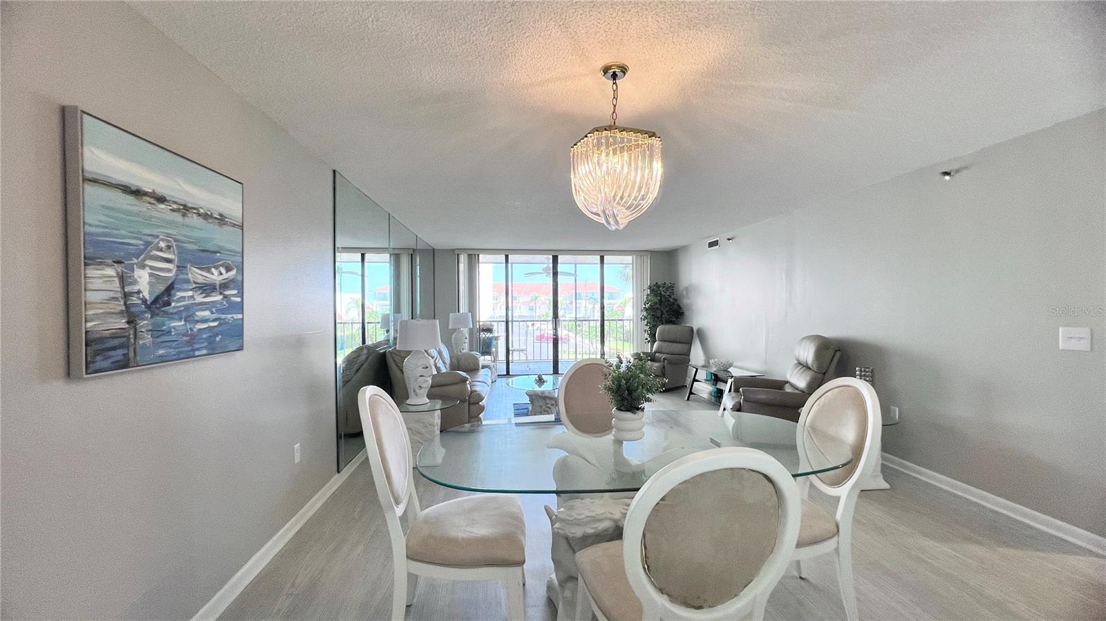 Dining room open to living room