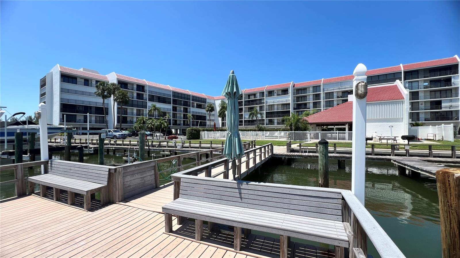 View of complex from dock