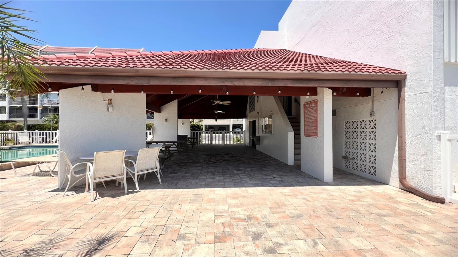 Covered pool area