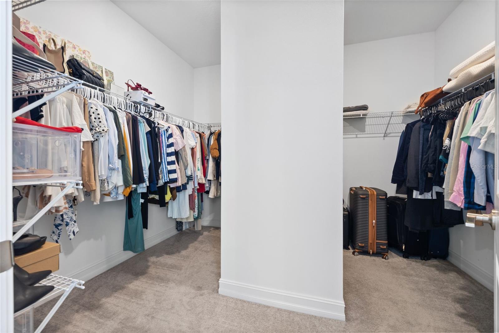 Spacious Primary Walk-In Closet