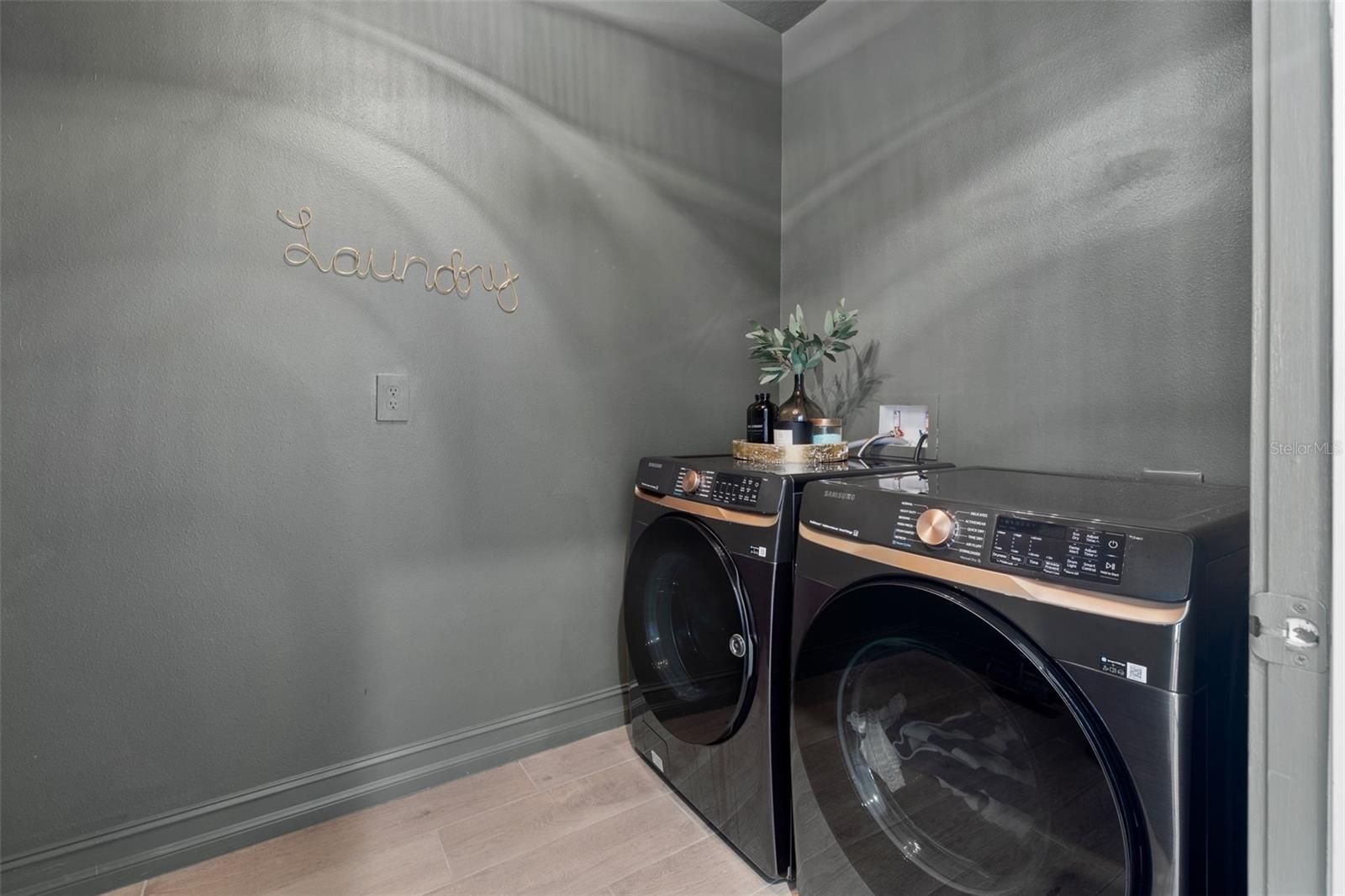 Laundry Room with Upgraded Washer & Dryer