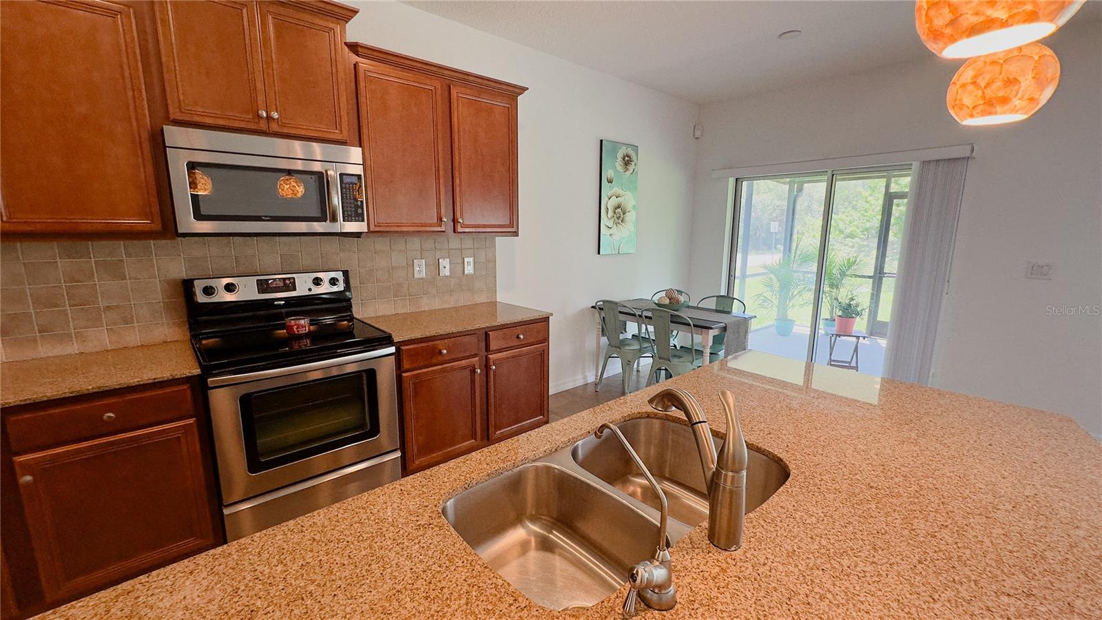 Double stainless sink and water filtration system