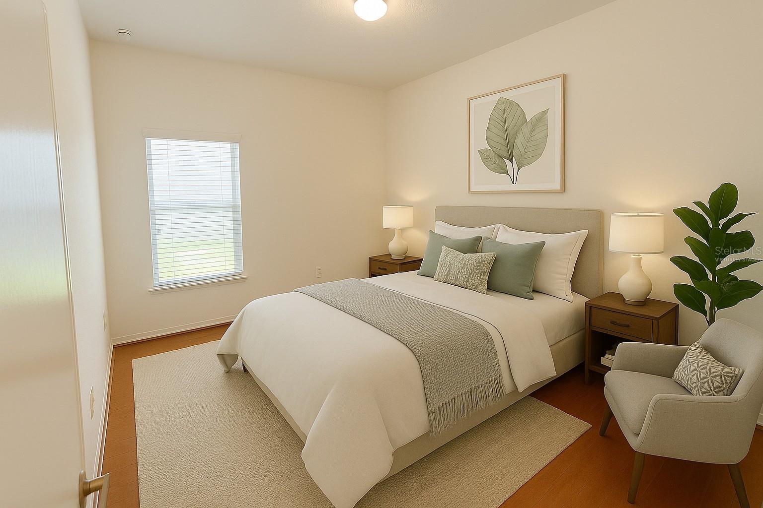 VIRTUALLY STAGED BEDROOM 2