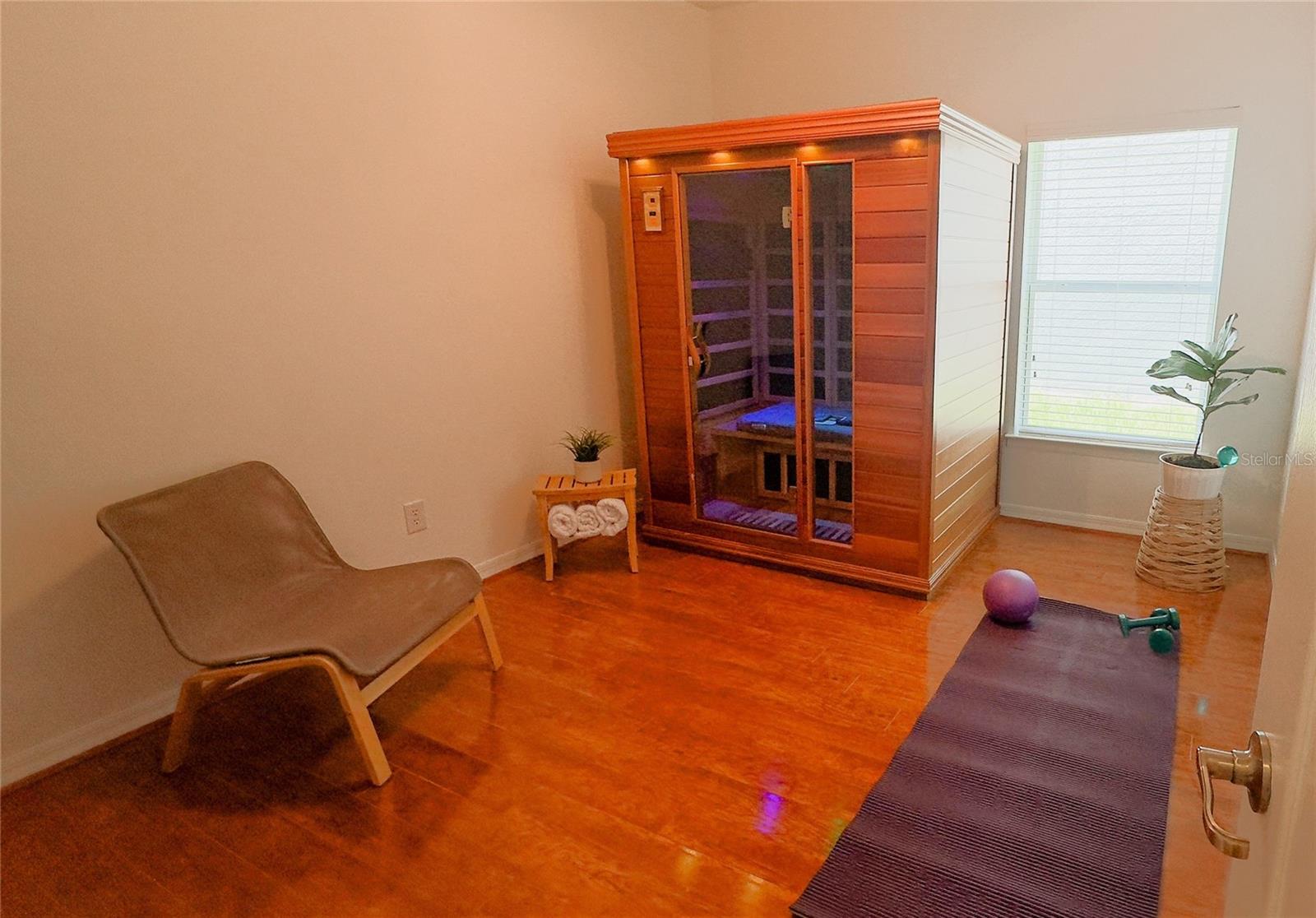 Bedroom 3, the piece de' resistance SAUNA that comes with the home! No gym membership required!