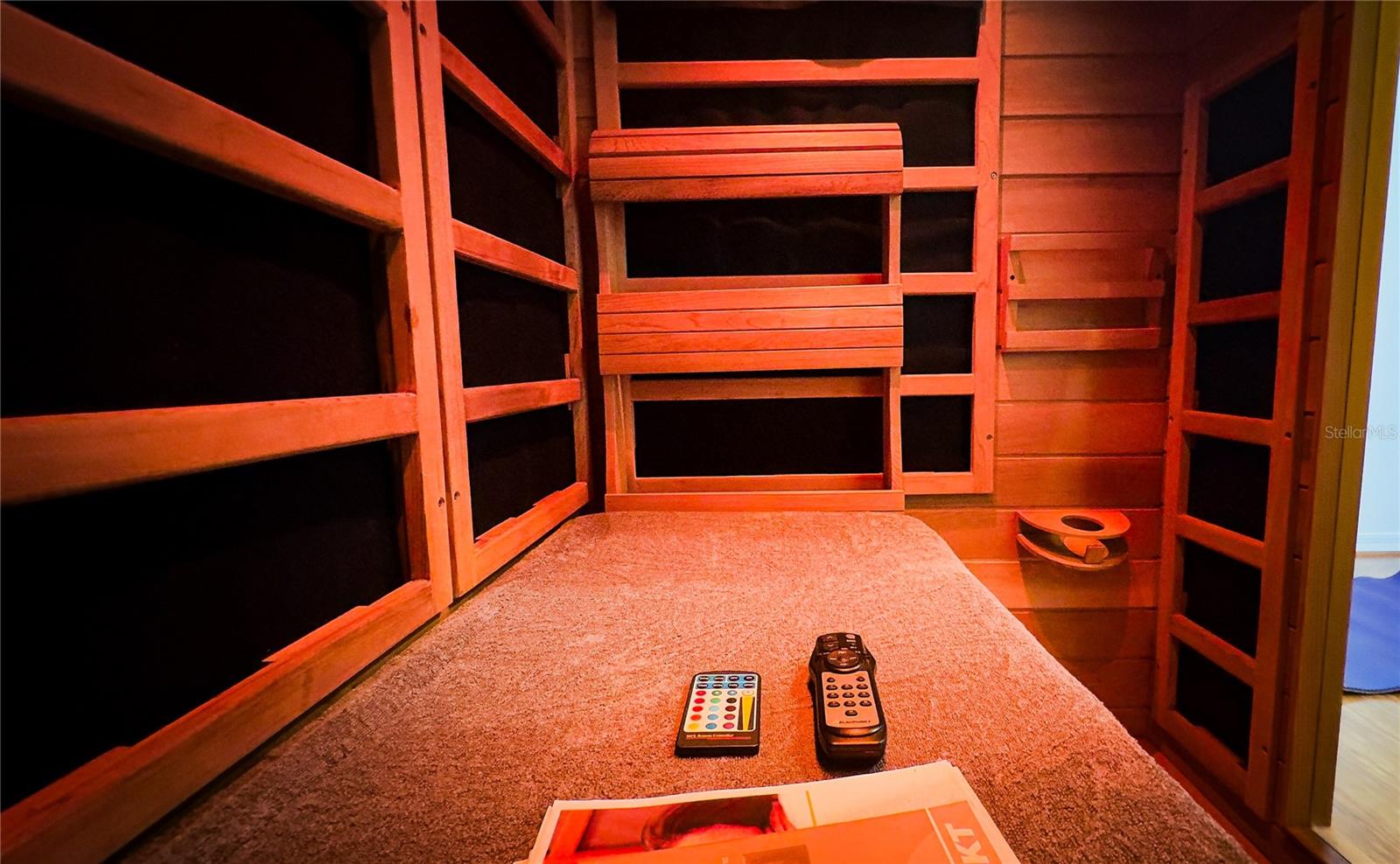 Plenty of room to relax and enjoy healing with this Sauna.